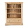 Reims Low Wide Bookcase with Bottom Drawer