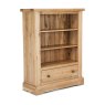 Reims Low Wide Bookcase with Bottom Drawer