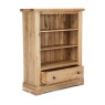 Reims Low Wide Bookcase with Bottom Drawer