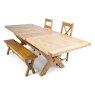 Reims Small X Leg Oak Bench