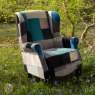 London Road Sofas Butterfly Patchwork Armchair - Grey