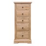 Reims 5 Drawer Oak Wellington Chest