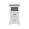 London Road Willow 2 Drawer Open Shelf Bedside