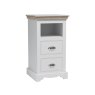 London Road Willow 2 Drawer Open Shelf Bedside