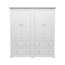 Willow 4 Door Narrow Wardrobe (Optional Drawers)