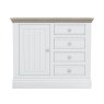 London Road Atlantic Small 1 Door 4 Drawer Sideboard