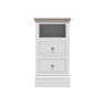 London Road Atlantic 2 Drawer Open Shelf Bedside