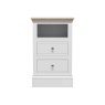 London Road Atlantic 2 Drawer Open Shelf Bedside