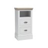 Atlantic 2 Drawer Narrow Open Shelf Bedside Table