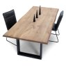 Thor Oak Dining Table With Metal Leg