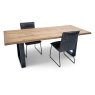 Thor Oak Dining Table With Metal Leg