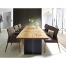 London Road Thor Oak Dining Table With Metal Leg