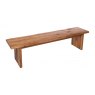 London Road Thor Oak Bench With Wooden Leg