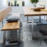 London Road Thor Oak Dining Table With Stainless Steel Leg