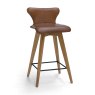 Luna Bar Stool with Wooden Legs